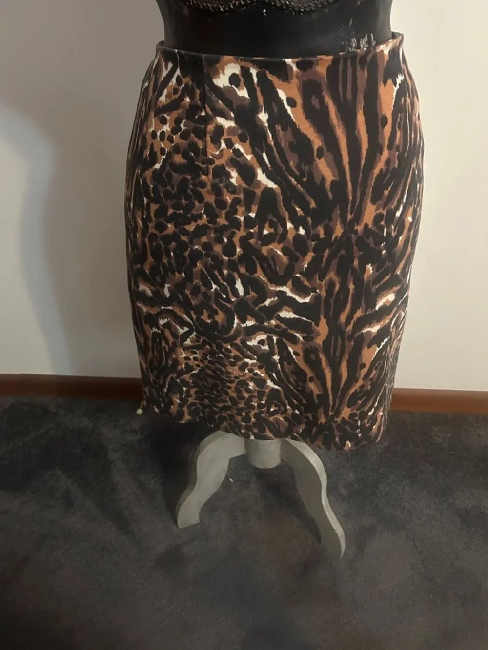 Talbots animal Print Pencil Skirt in Brown and Black